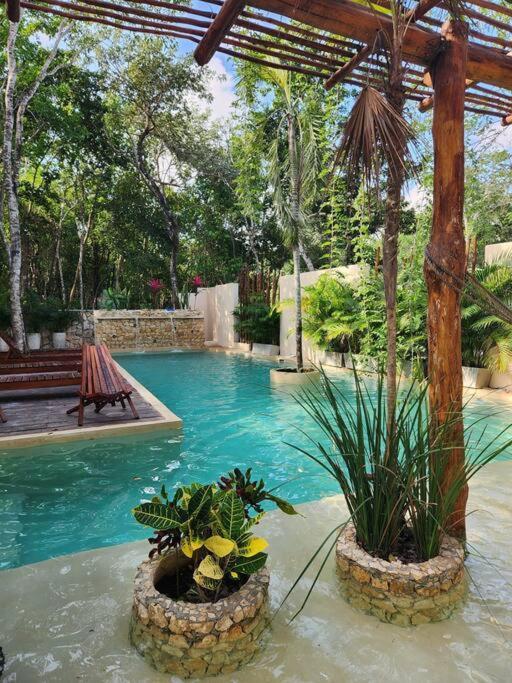Apartment With Private Pool Tulum Chemuyil Exteriör bild
